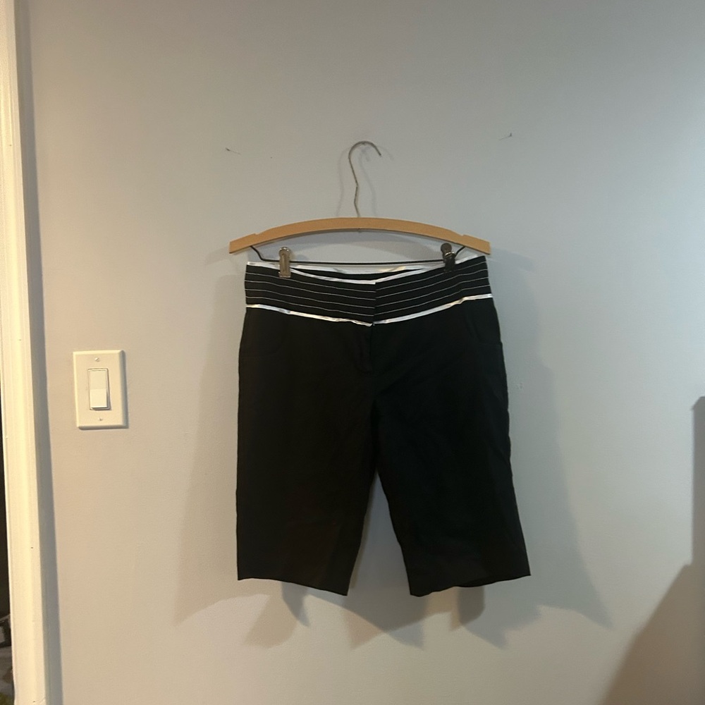 Speechless Black Bermudas with White Striped Waistband size 7